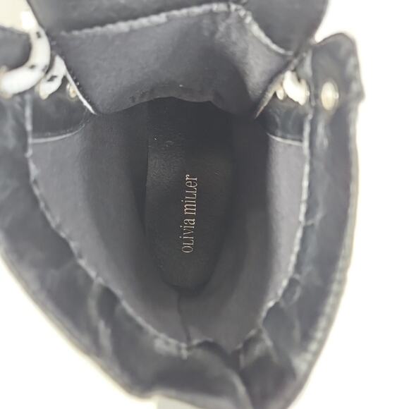 Olivia Miller White faux Leather Combat Boots‎ Womens Size 8.5 - Picture 8 of 9